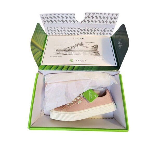 Cariuma Women's 8, Men's 6.5 OCA Low Rose Canvas Sneaker Memory Foam Insole - Picture 6 of 8